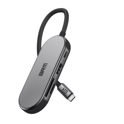 Концентратор Armorstandart USB-C to HDMI 4K, PD, 3USB, SD, microSD Grey (ARM69366) Вінниця - фото 3