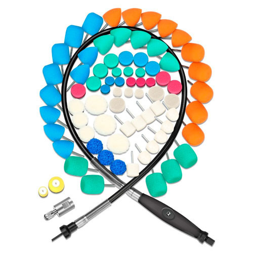 Гнучкий вал із набором 73 насадок для полірування важкодоступних місць, авто та побут Київ - фото 1