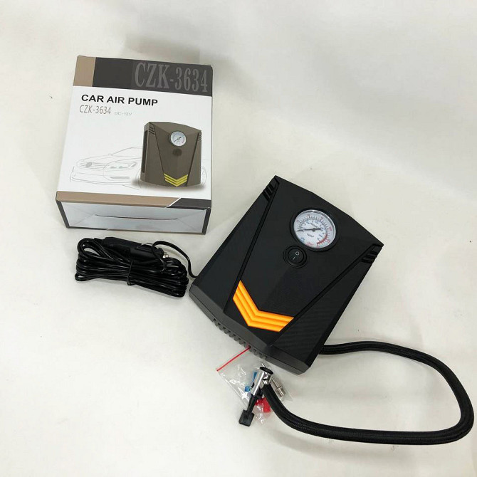 Компресор для підтримки тиску в шинах 12V, Автомобільний компресор для шин коліс, QM-637 Портативний насос Київ - фото 4