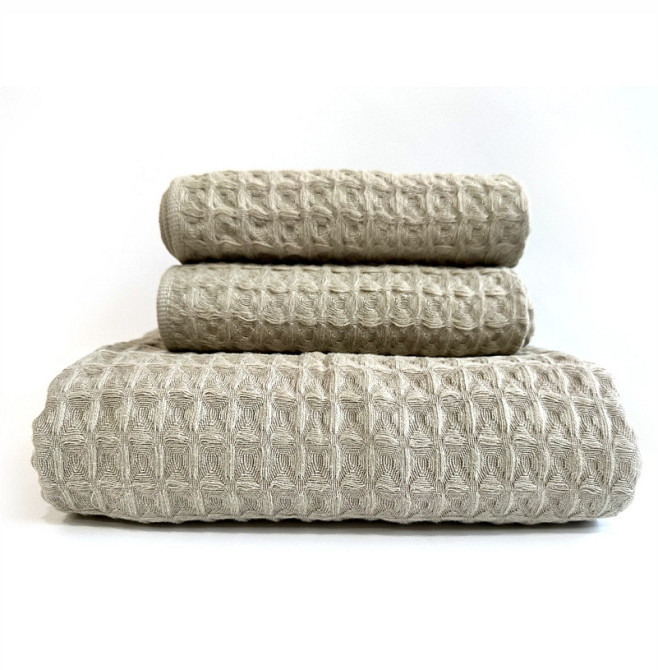 Набір вафельних рушників Lovely Svi 3 в 1: 70 на 140 см, 2 шт - 34на 72 см - Кавовий (110824) Київ - фото 1