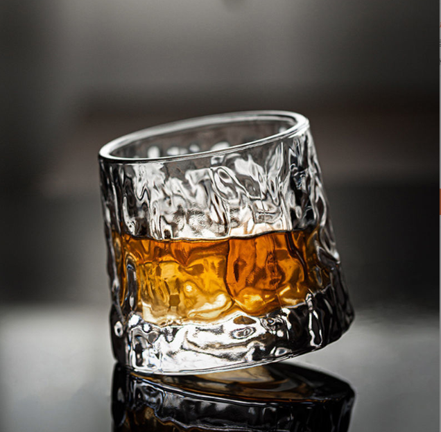 Келих-доф для віскі, що обертається на дерев'яній підставці, склянка Дзиґа Кременчук - фото 4