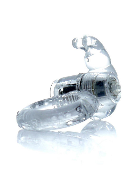 Ерекційне кільце - Rabbit Vibro CockRing Clear Sex Aura Київ - фото 3