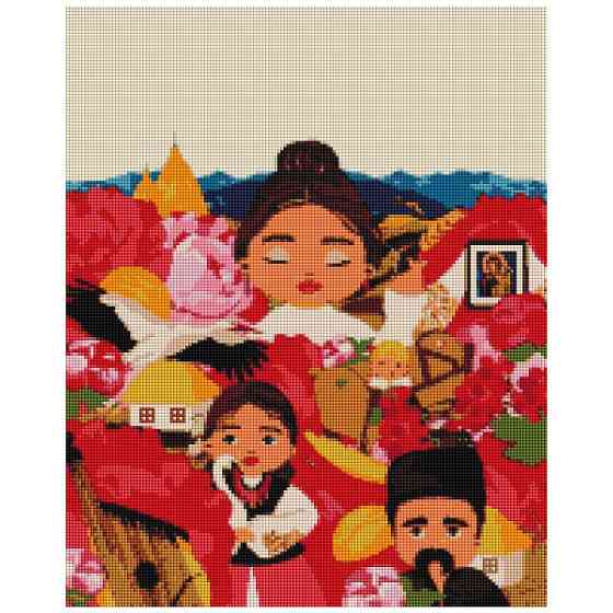 Алмазна мозаїка "Українські традиції" @Лілі Демачкович DBS1038 Brushme 40х50 см Вінниця