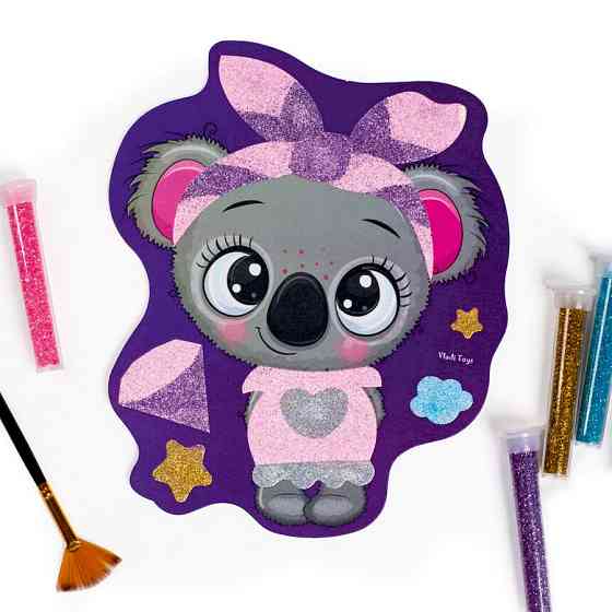 Набір для творчості "Glitter Art Блискучі звірята" VT4501-11, 5 флаконів з гліттерами Вінниця