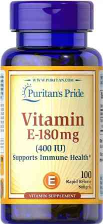 Вітамін Е Puritan's Pride Vitamin E 180 мг (400 МЕ) 100 гел капс Київ