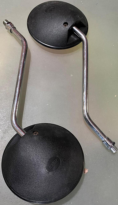 Зеркала мото Альфа (круглые, черные, d-10mm) Мукачево - изображение 1