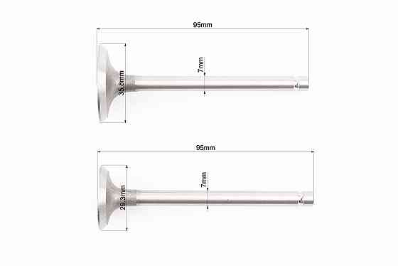 Клапан впускний (h-95; D-35,8; d-7), випускний (h-95; D-29,3; d-7) к-кт 2шт 186F Київ