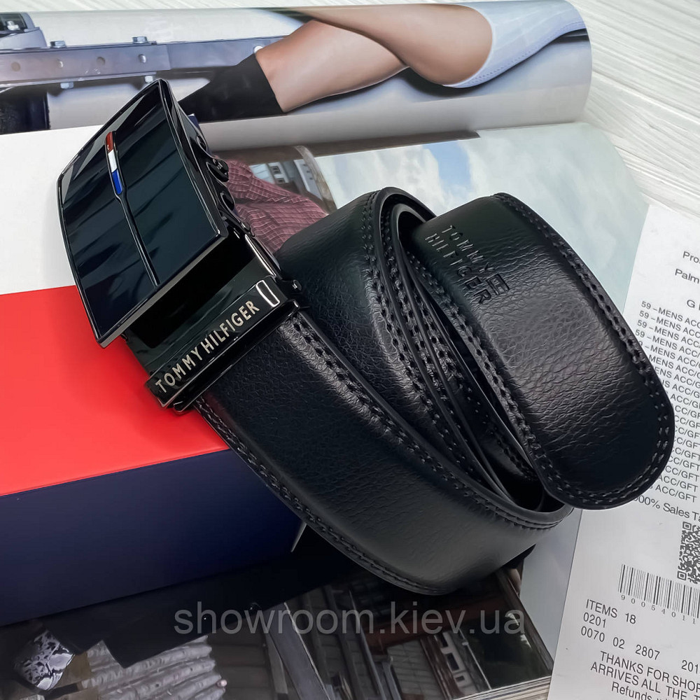 Мужской ремень с пряжкой автомат TH (066) Киев - изображение 3