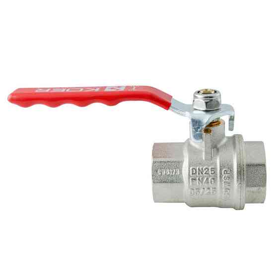 Кран кульовий ГГВ KOER EXTREME KE.214-25 - 1" FF ручка "важіль" червона (KR5746) Київ
