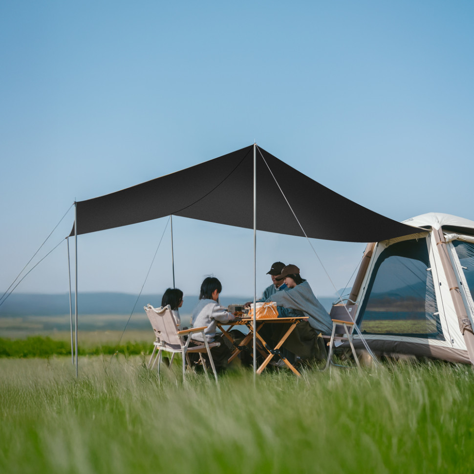 Палатка четырехместная автоматическая надувная с тентом Naturehike Ango CNK2550WS017, коричневая Киев - изображение 8