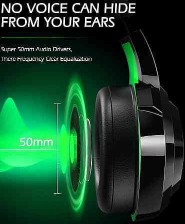 Игровые наушники с RGB  подсветкой. Киев