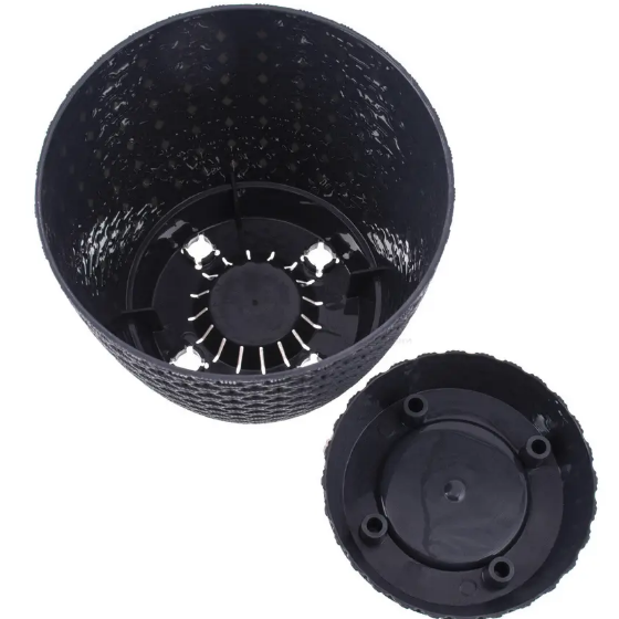 Вазон Плетіння 1,6л антрацит ELIF Житомир