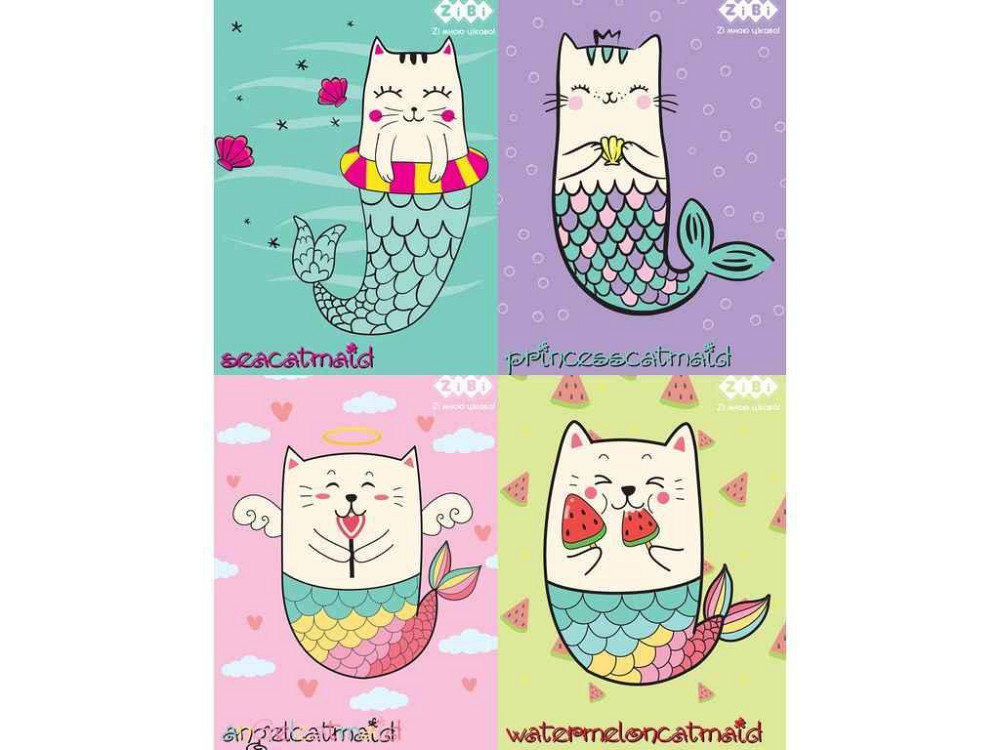 Блокнот на пруж. MERMAID, А6, 40арк. карт.обкл., KIDS Line ZB.12138 ТМ ZiBi   Solmir Киев - изображение 1