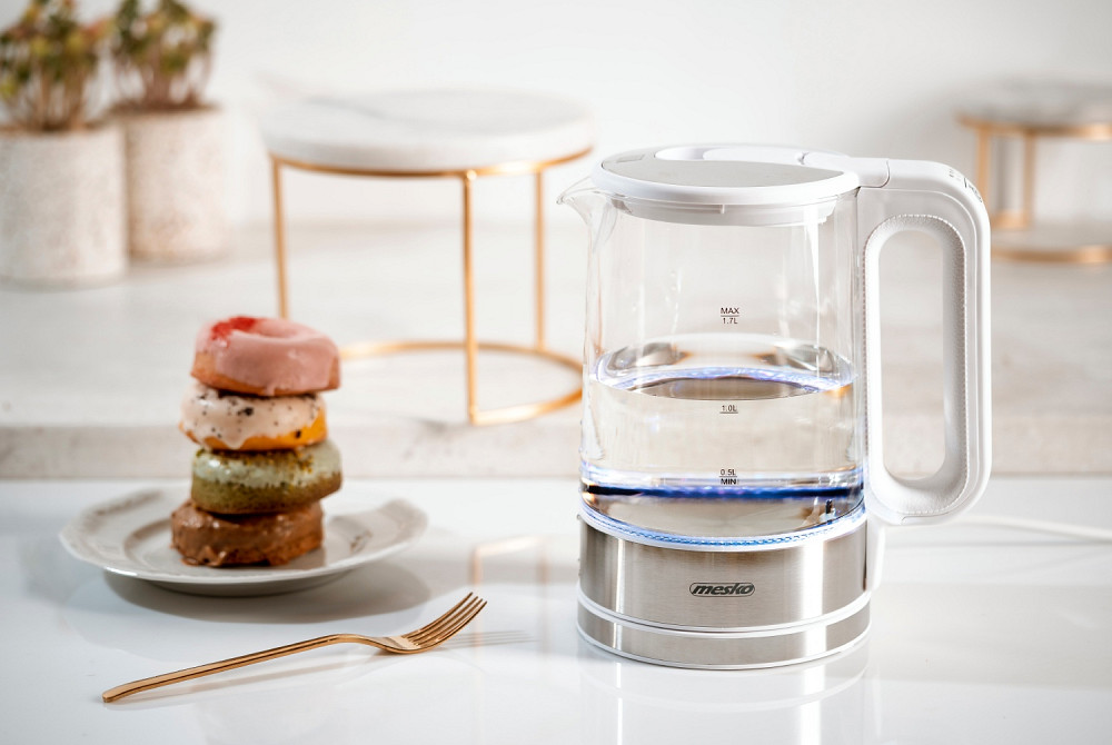 Електрочайник Mesko MS 1301 white 1850-2200Вт/ 1.7л/ скло/ встановлення температури Вінниця - фото 10
