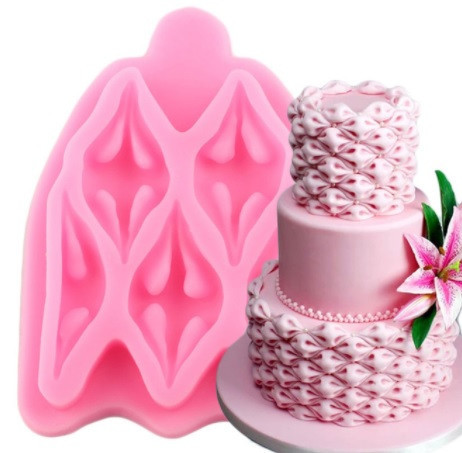 Форма силиконовая для украшения торта 95 на 75 мм розовый Киев - изображение 1