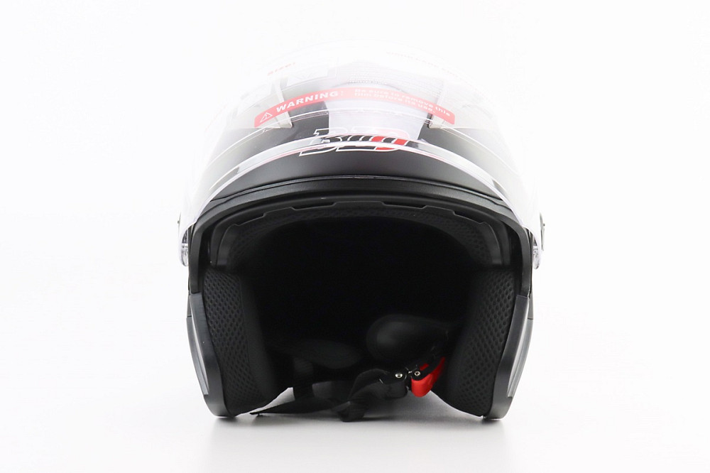 Шолом відкритий+відкидні окуляри BLD-708 М (57-58см), ЧОРНИЙ матовий Київ - фото 7