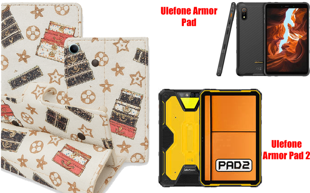 Книжка-трансформер для планшета Ulefone Armor Pad, Armor Pad 2, колір Black Lyi White Київ - фото 1