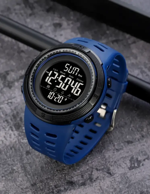 Спортивний наручний годинник Skmei 2070 (Сині з чорним циферблатом) Вінниця - фото 5