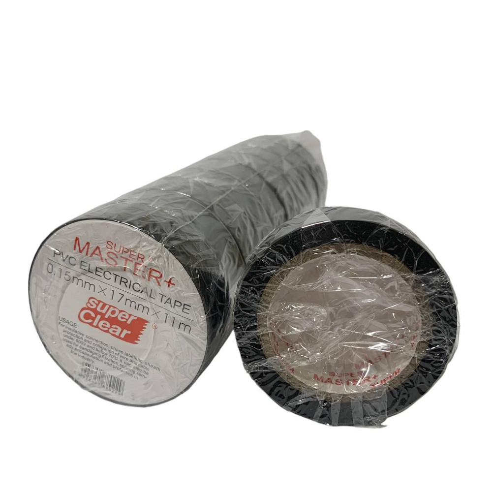 Изолента MASTER+ 0.15мм×17мм×11м — электроизоляционная лента, прочная, эластичная, термостойкая Харьков - изображение 2