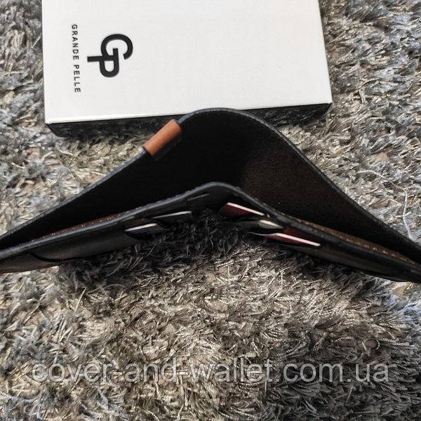 Компактный мужской кошелек на магнитной фиксации коричневого цвета Grande Pelle Buon 11328 Киев - изображение 6