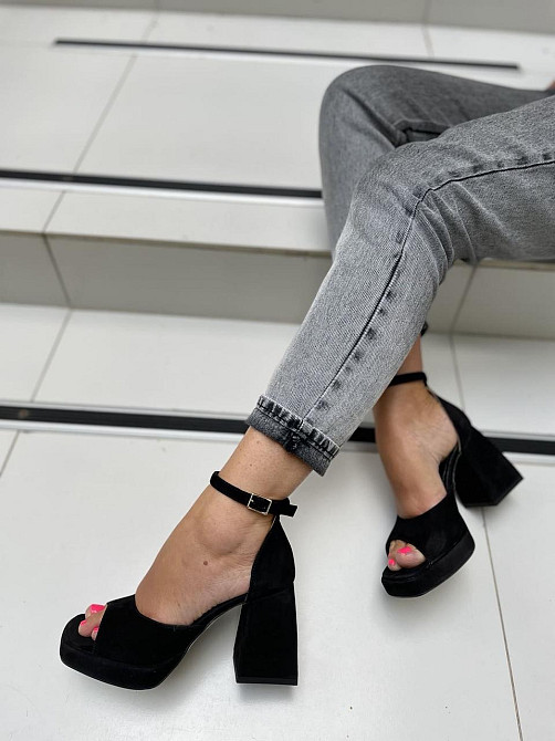 SANTINI Босоніжки жіночі SANTINI 212189-21 чорні (літо, замша натуральна) (5507) Коломия - фото 4