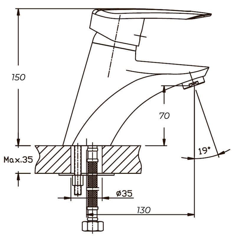 Смеситель для раковины Haiba Disk 001 (HB0050) качественный и надежный Харьков - изображение 2