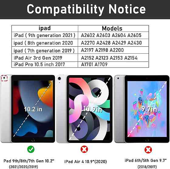 Клавиатурный чехол для iPad 10.2 (9/8/7 поколение) магнитный беспроводной с подсветкой для iPad Air 3 iPad Pro Киев