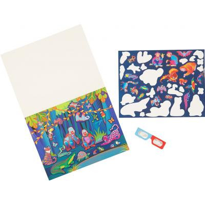 Набір для творчості Melissa&Doug Багаторазові 3D наліпки з окулярами Місця існування тварин (MD9376) Вінниця - фото 2