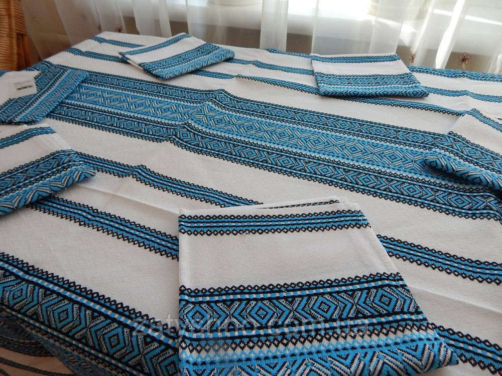 Вышитая скатерть и салфетки, машинная вышивка Киев - изображение 2