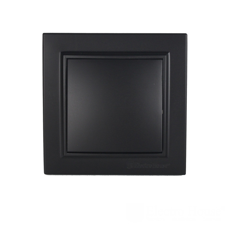 Вимикач одноклавішний, Enzo  бездоганний графіт Дніпро - фото 1