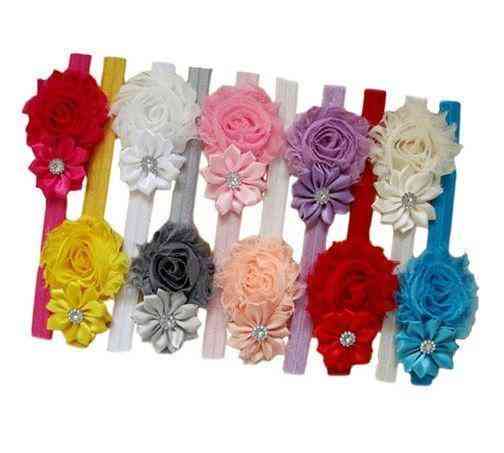 Повязочка на голову дитяча блакитна - декор 9см, розмір універсальний (на резинці) Київ