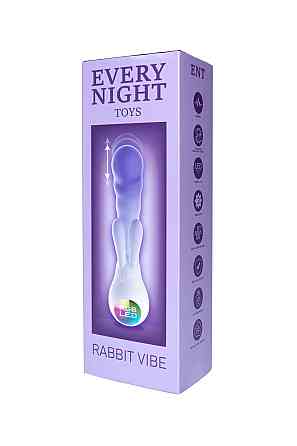 Вибратор-кролик со светодиодом Every Night Toys для точки G, фиолетовый градиент Sex Aura Киев