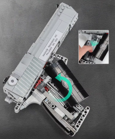 Конструктор игровой детский Пистолет Desert Eagle 528 деталь серый Каменец-Подольский