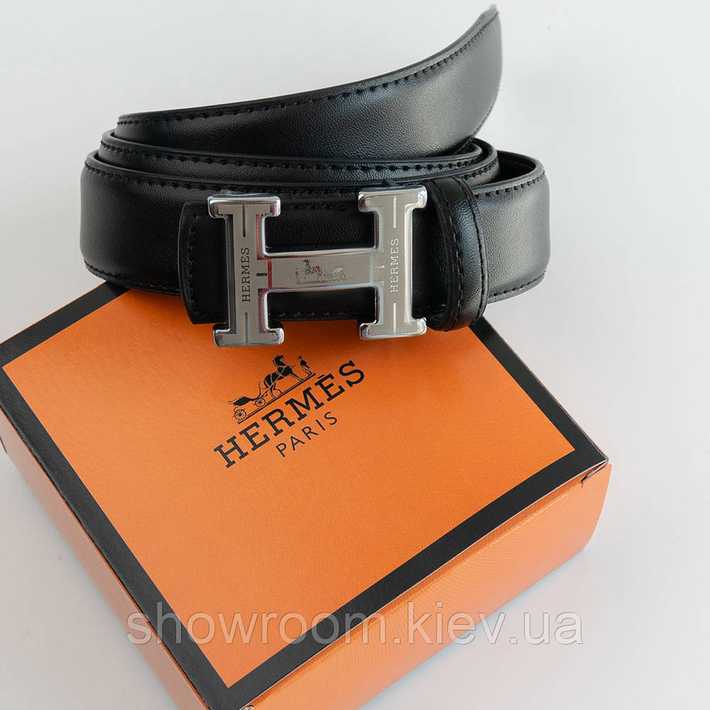 Шкіряний брендовий ремінь Hermes Гермес (281-2) Київ - фото 3