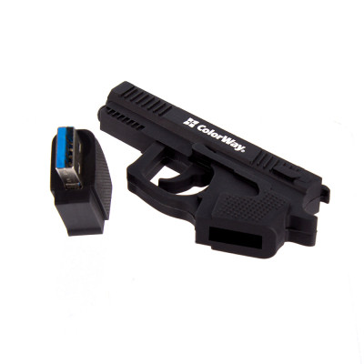 USB флеш накопитель ColorWay Pistol 64 GB 3.0 Black (CW-USBPL64) Винница - изображение 10