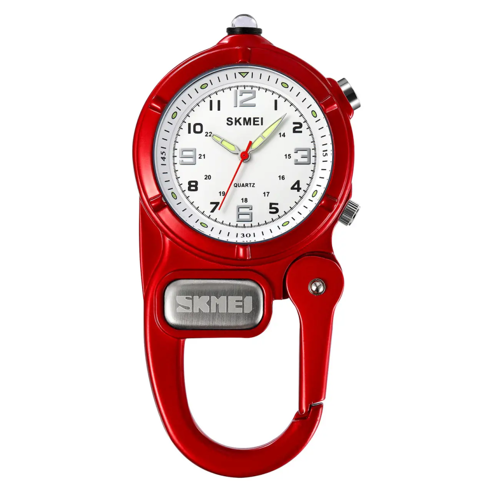 Годинник кварцовий Skmei 2232 з карабіном та LED-ліхтариком (Червоний) Вінниця - фото 1