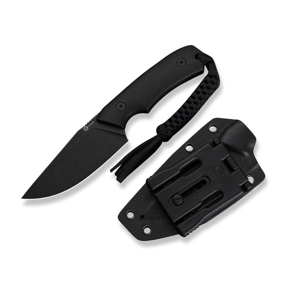 Ніж фіксований тактичний Civivi Gander, (9.2 см) 14C28N / Micarta чорний Київ - фото 1