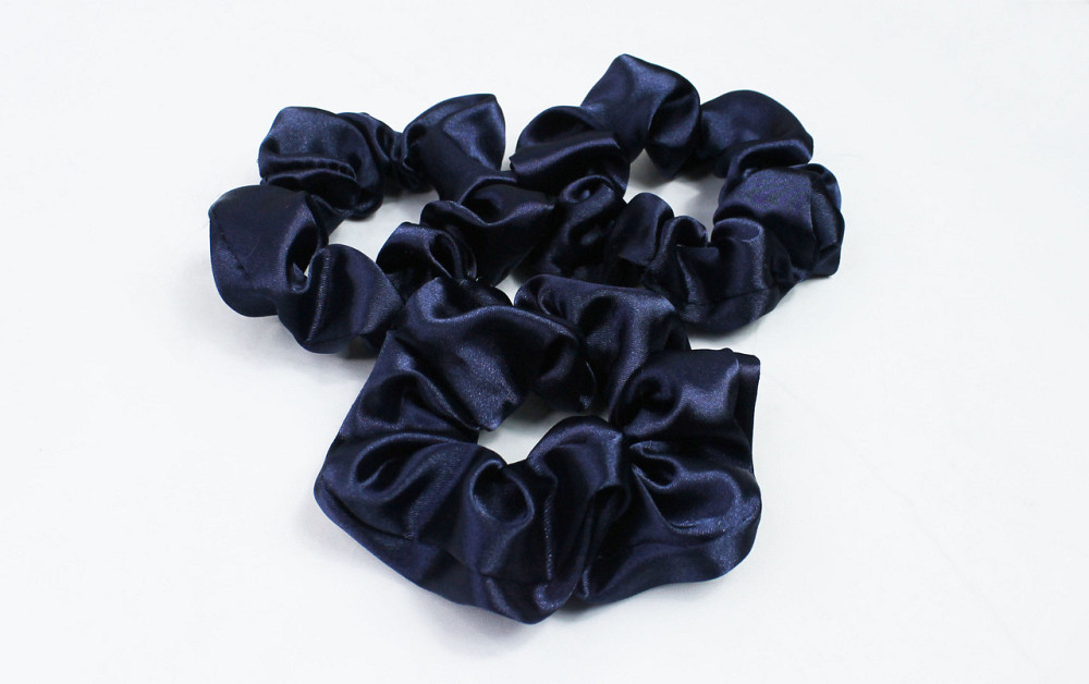 Гумка для волосся атласна Синій Харків - фото 3