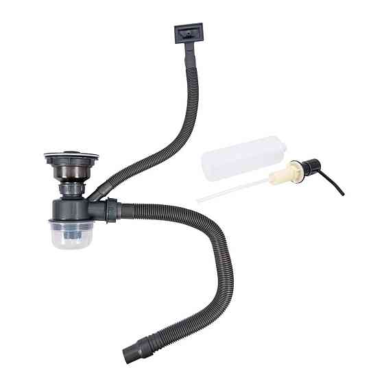 Кухонна мийка чорна 60*50 PVD VALESO Handmade (сифон круглий, 3,0/0,8) Коломыя