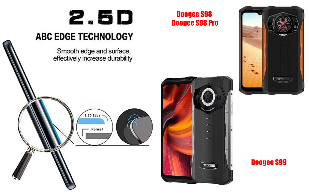 Захисне скло ArmorGlass для Doogee S98, S98 Pro, S99 – стійке до подряпин та ударів Київ - фото 2