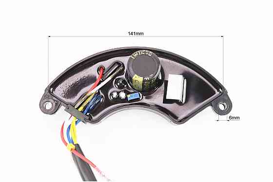 Реле напруги AVR однофазне 4-6кВт (корпус - сегмент, пластик, контакти - 2 "мама" + 4 "тато", 250V, 470µF) Київ