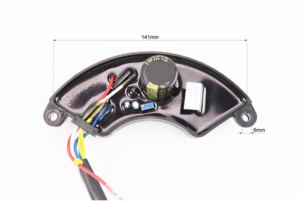Реле напруги AVR однофазне 4-6кВт (корпус - сегмент, пластик, контакти - 2 "мама" + 4 "тато", 250V, 470µF) Київ - фото 2
