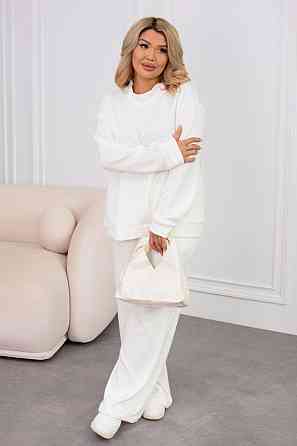 Жіночий костюм із двосторонньої ангори Молочний, 54-56 Одеса