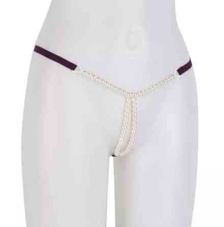 Труси з бусами еротичні універсальний фіолетовий Київ