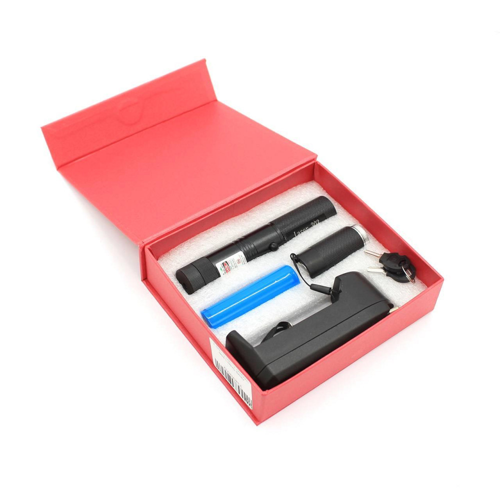 Лазерна указка до 10км, + насадка, Laser pointer YL-303, 532 нм, Зелена / Супер потужний лазер від акумулятора Київ - фото 9