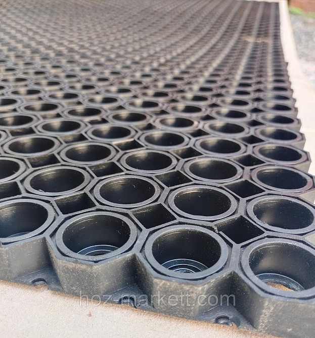 Коврик 80 х 60 х 2.6 см резиновый ячеистый сотами Хард грязезащитный килим Харьков - изображение 7