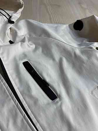 Куртка женская YZY 30128 ветровка оверсайз с капюшоном на подкладке one size, молочний, one size Киев