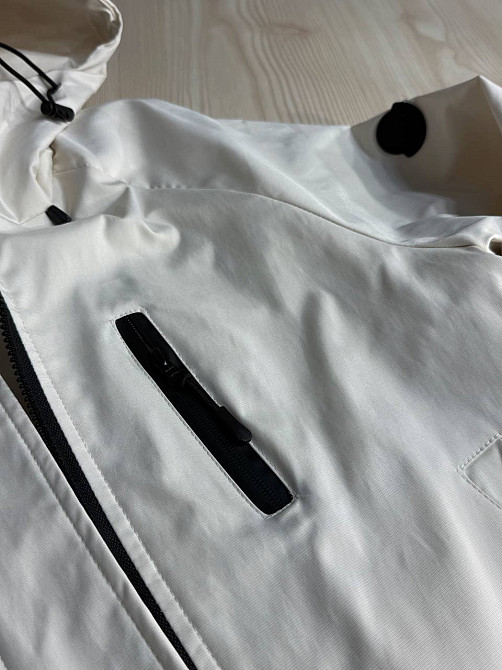 Куртка женская YZY 30128 ветровка оверсайз с капюшоном на подкладке one size, молочний, one size Киев - изображение 6