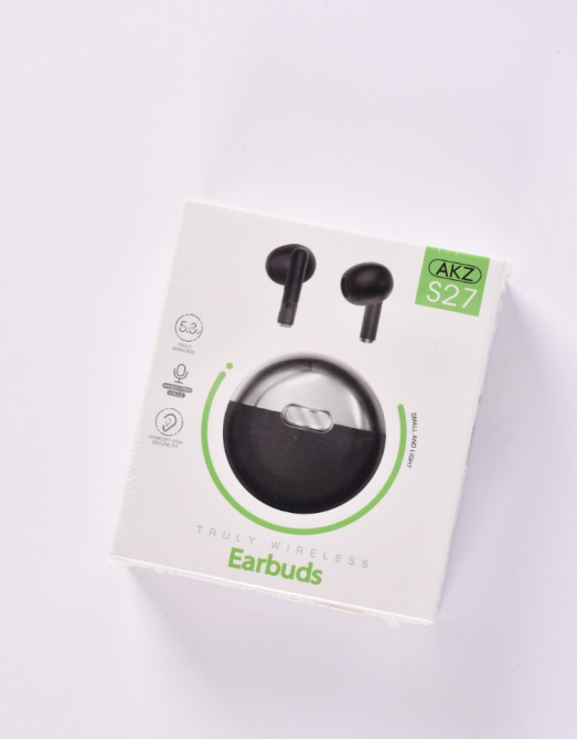 Гарнітура Double з кейсом Bluetooth TWS AKZ-S27 бездротові навушники з IPX5, Bluetooth 5.3 Одеса - фото 3