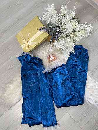 Женская домашняя повседневная пижама из мраморного велюра Электрик, 50/52 Одесса